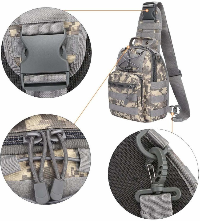 Delidge Men's USB Chest Bag Crossbody Package PU Leather Shoulder