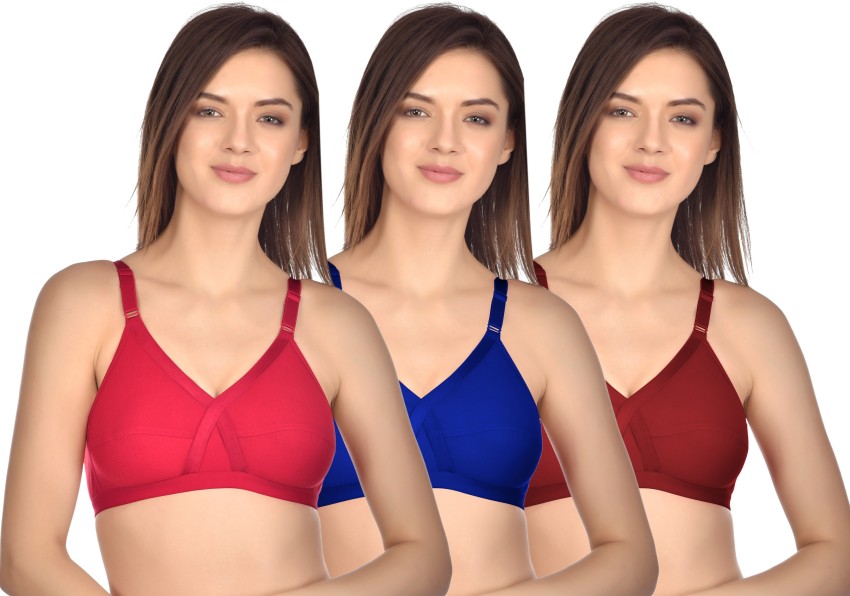 Buy Kalyani Pack of 2 Non Padded Cotton Beginners Bra - Assorted Online at  Low Prices in India 