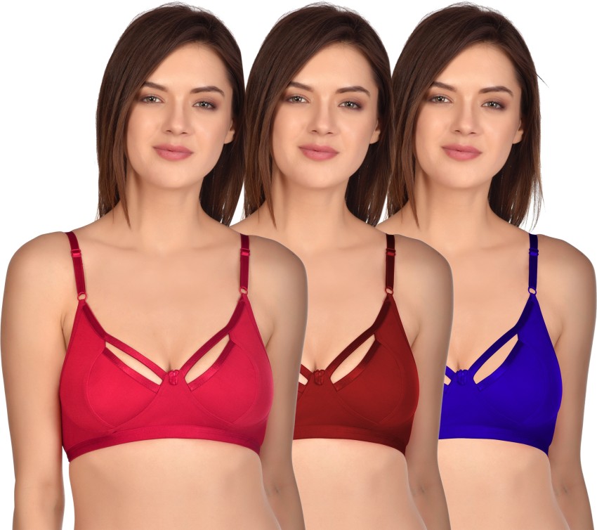 L Fashion Women's Cotton Blended Non Padded Non-Wired Regular Bra