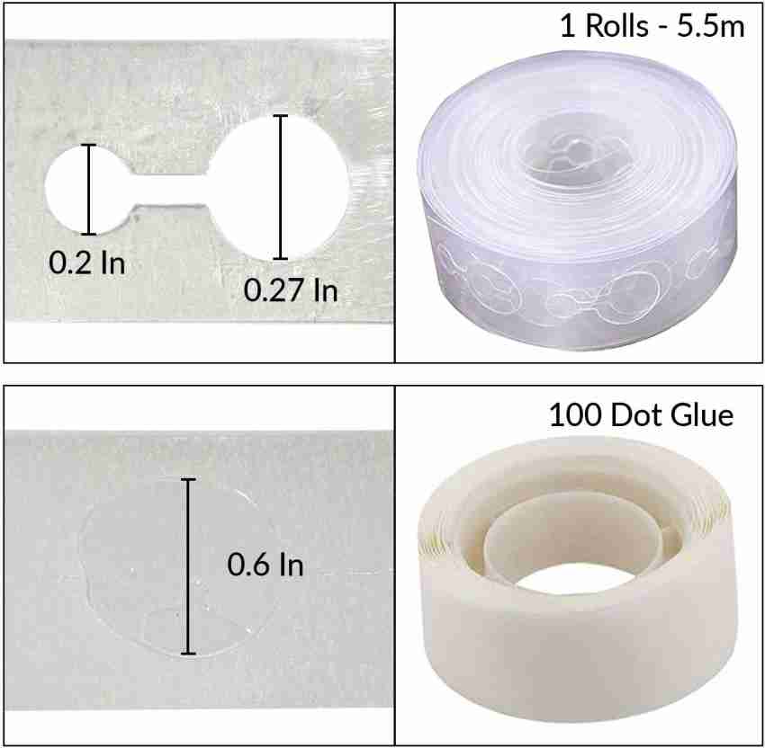 2pcs Balloon Glue Dots, Double-Sided Tape, Traceless And Wall