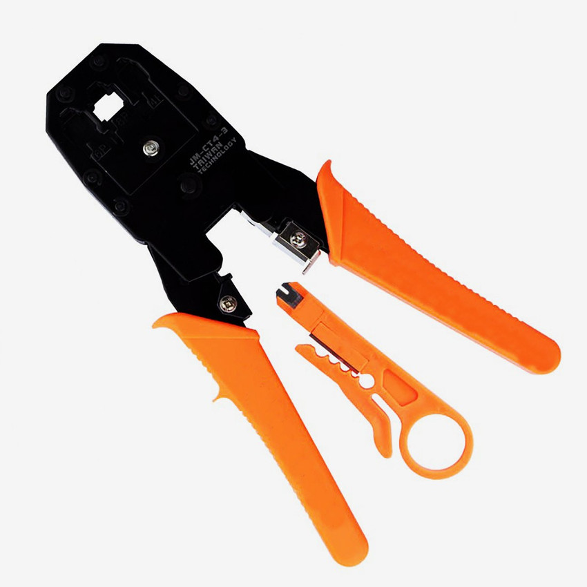 Telephone outlet crimping tool