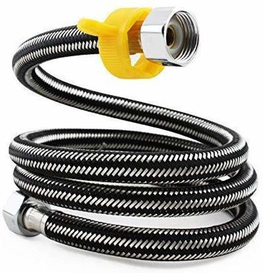 Faucent Black Wire SS(304)Flexible Hot Cold Water Supply Hoses Pipes Tubes  for Geyser -1 Pair,18inch (Set of 2) Hose Connector Price in India - Buy  Faucent Black Wire SS(304)Flexible Hot Cold Water