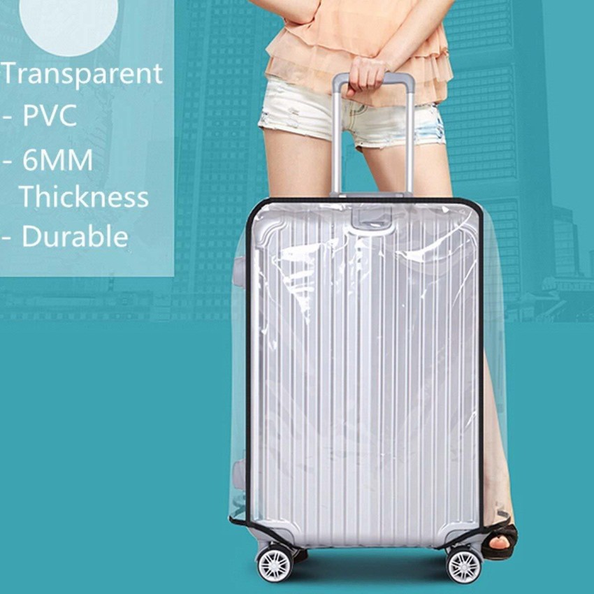 Handcuffs Transparent Luggage Trolley Protective Covers PVC Waterproof  Travel Bag Suitcase Cover (19 Inches) : : Fashion
