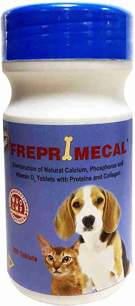 FREPRIMECAL Calcium Tablets for Dogs Puppies Cats Kittens