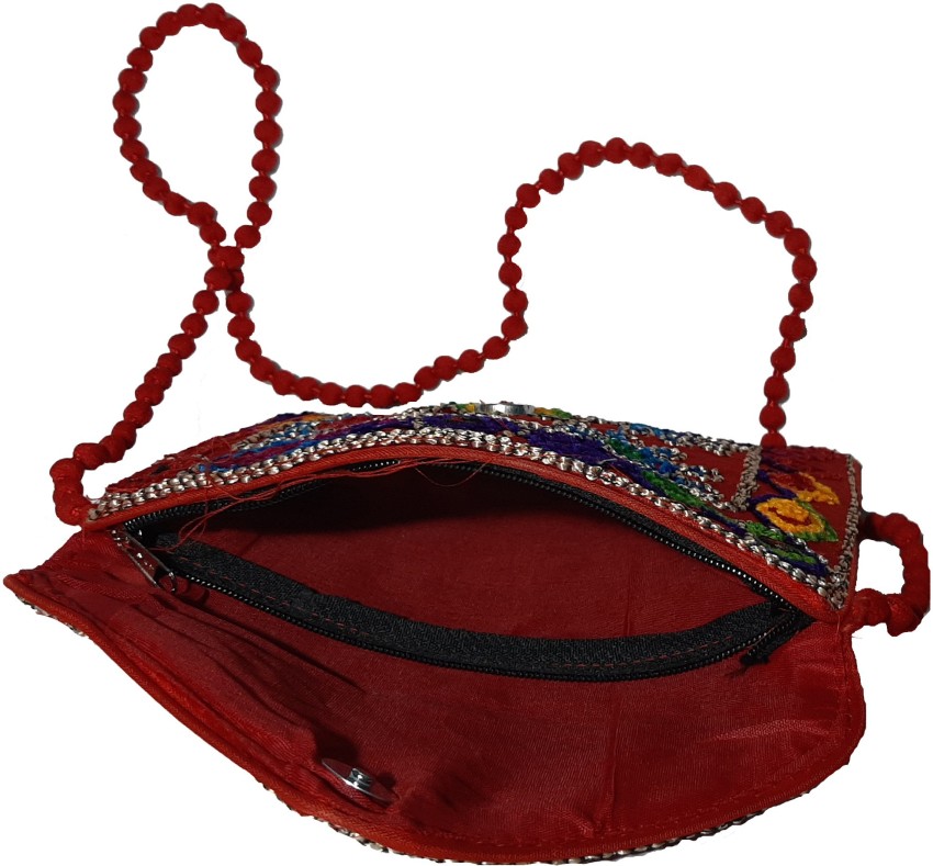 Handmade Bohemian Embroidered Indian Handbag Purse Bag Sling