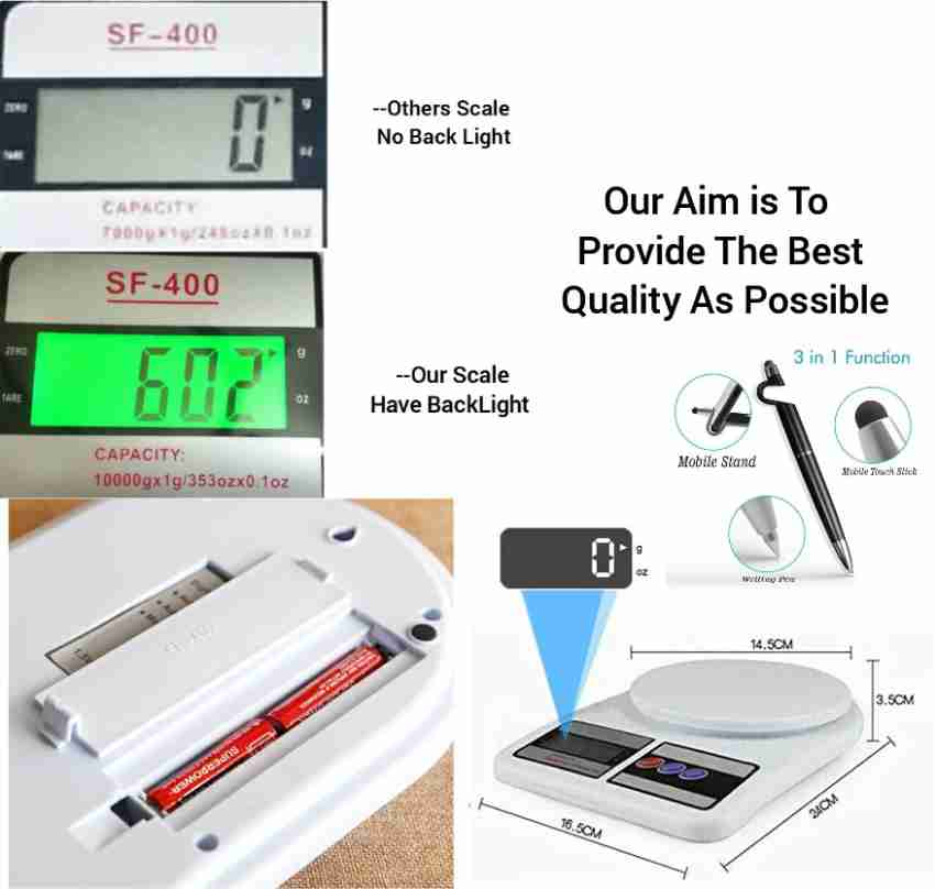 CHHOKRA Electronic Digital Weight Scale (1Gram-10 Kg) LCD Display Kitchen Weight  Scale Machine Measure for measuring, fruits, shop, Food, Vegetable, vajan,  offer, kata, weight machine Weighing Scale for grocery, kata, taraju, shop