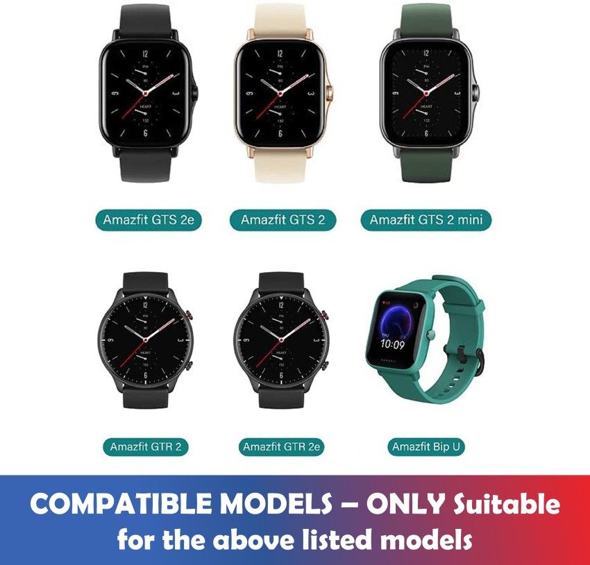 Leather Watch Band Compatible With Amazfit GTS 4 Mini, GTS, GTS 4, GTS 2  Mini, GTS 2, GTS 2e, GTS 3, Bip, Bip 3, Bip 3 Pro, Bip U, Bip U Pro