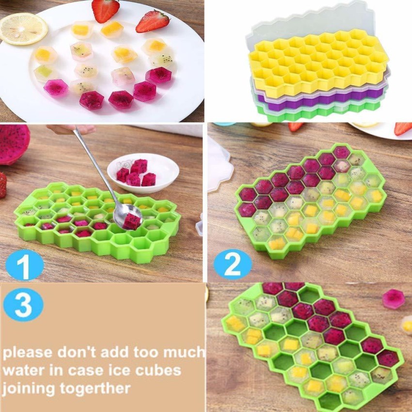 1pc 160-cell Small Square Silicone Ice Cube Tray