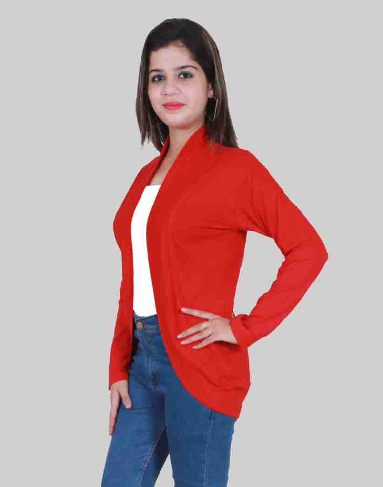 Ladies red shrug hotsell