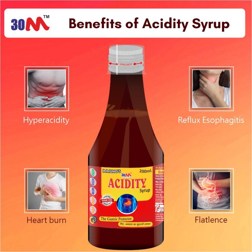 30M Ayurvedic Acidity Medicine Syrup (2 x 200 ml) for Hyperacidity