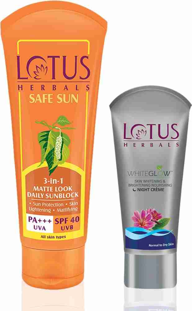 LOTUS HERBALS Combo Pack Safe Sun Matte Look Sunblock SPF 40 PA