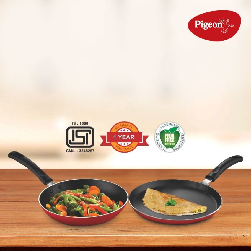 Pigeon Nonstick Skillet 11 - Triple Layer Scratch Resistant Coating f –  Vedic Satvic