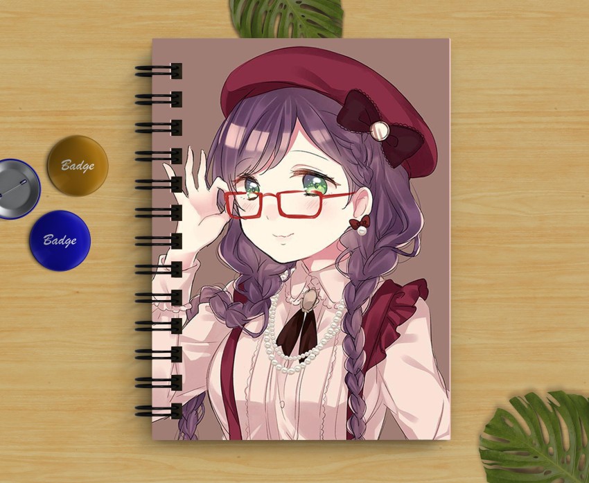 DI-KRAFT Cute Anime Girl Printed Regular Notebook A5 Diary Unruled