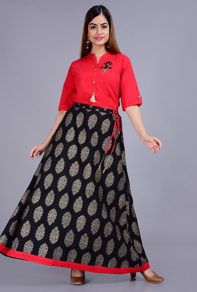 Flipkart long 2024 skirt and top