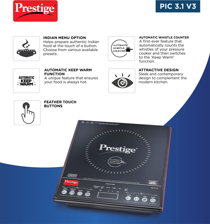 Prestige PDIC 3.0 Double Induction Cooktop 3200W at best price in