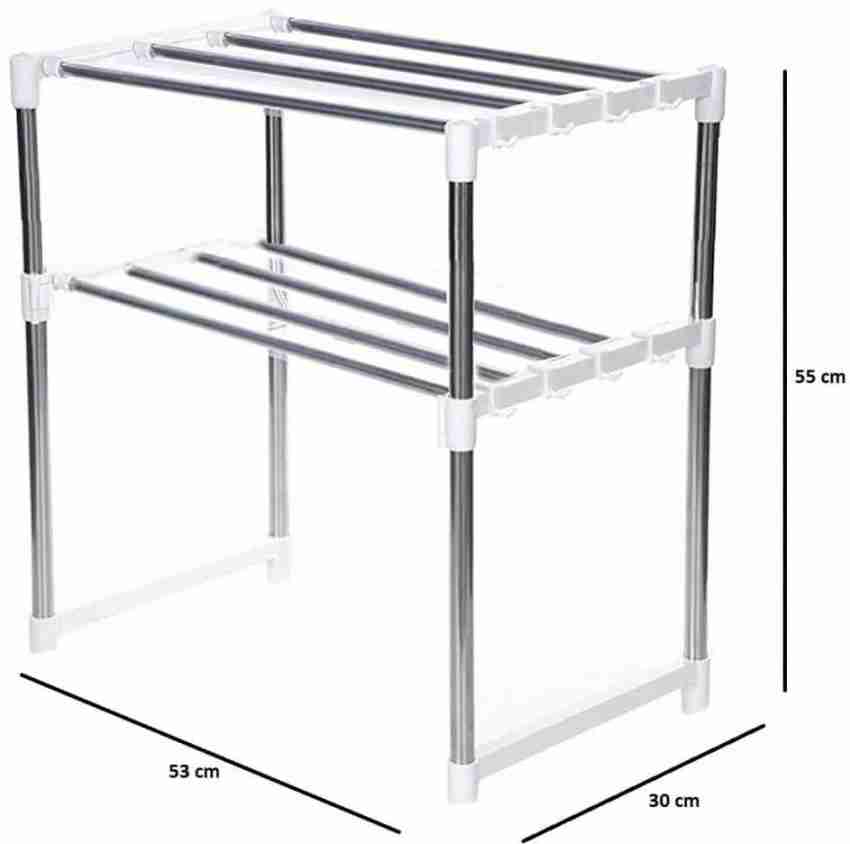 STUNNER Utensil Kitchen Rack Steel ENTERPRISE Stainless Steel Space Saver  Double Layer Microwave Oven Stand Price in India - Buy STUNNER Utensil  Kitchen Rack Steel ENTERPRISE Stainless Steel Space Saver Double Layer