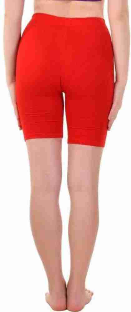Womens red cycling shorts cheap