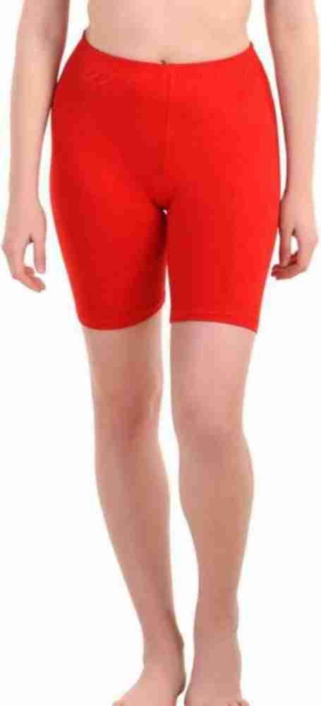 Womens red sales cycling shorts
