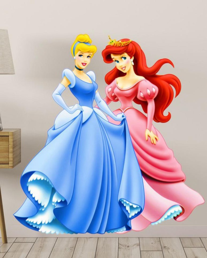 Approach home Decor 60 cm cinderella ariel disney princess wall ...