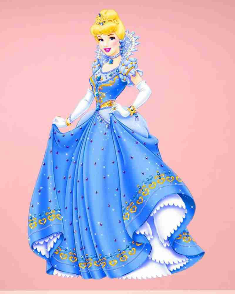 Buy Disney Princess Cinderella 1220MM High 4 Foot Wall /cupboard Sticker  No. 249 Online in India 