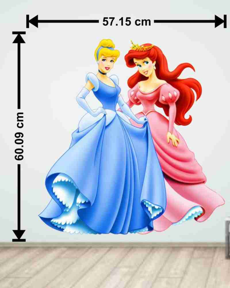 Approach home Decor 60 cm cinderella ariel disney princess wall ...