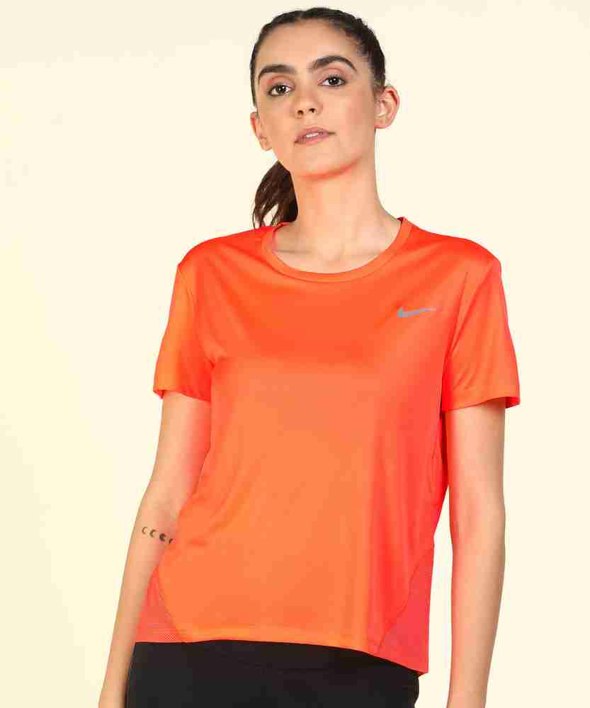 Orange nike shirt women online