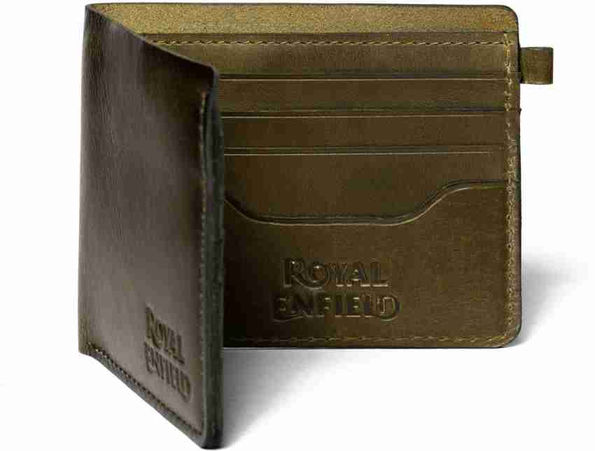 ROYAL ENFIELD Men Green Genuine Leather Wallet Green Price in