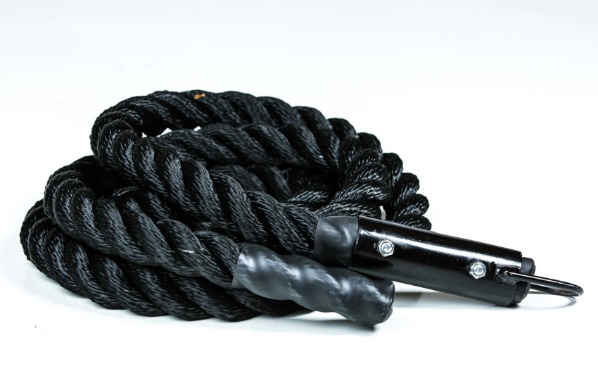 IRIS 1.5-inch Black Poly Dac Gym 7 meter Climbing Battle Rope