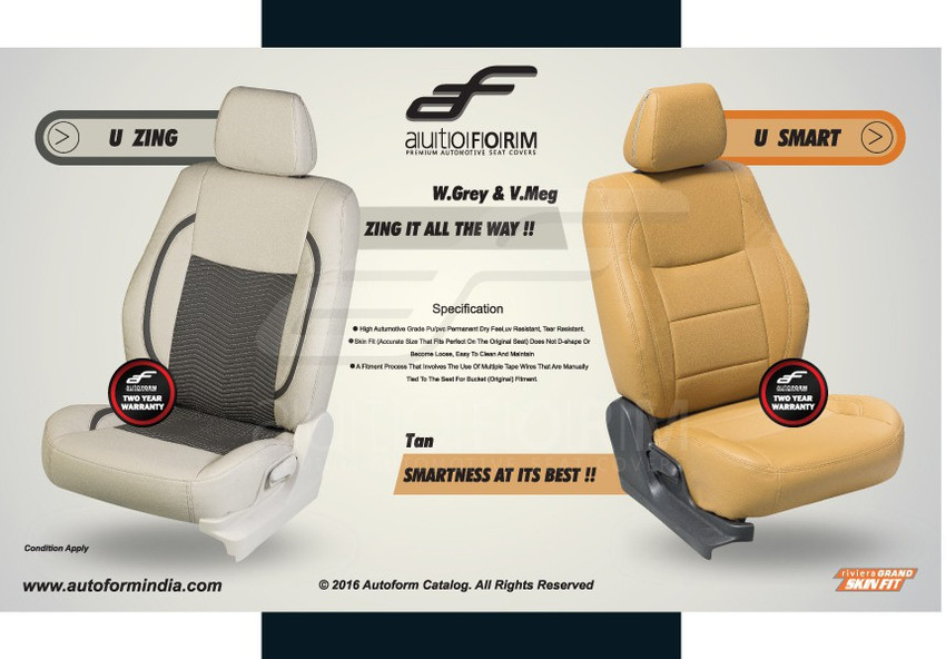 Autoform riviera top seat covers