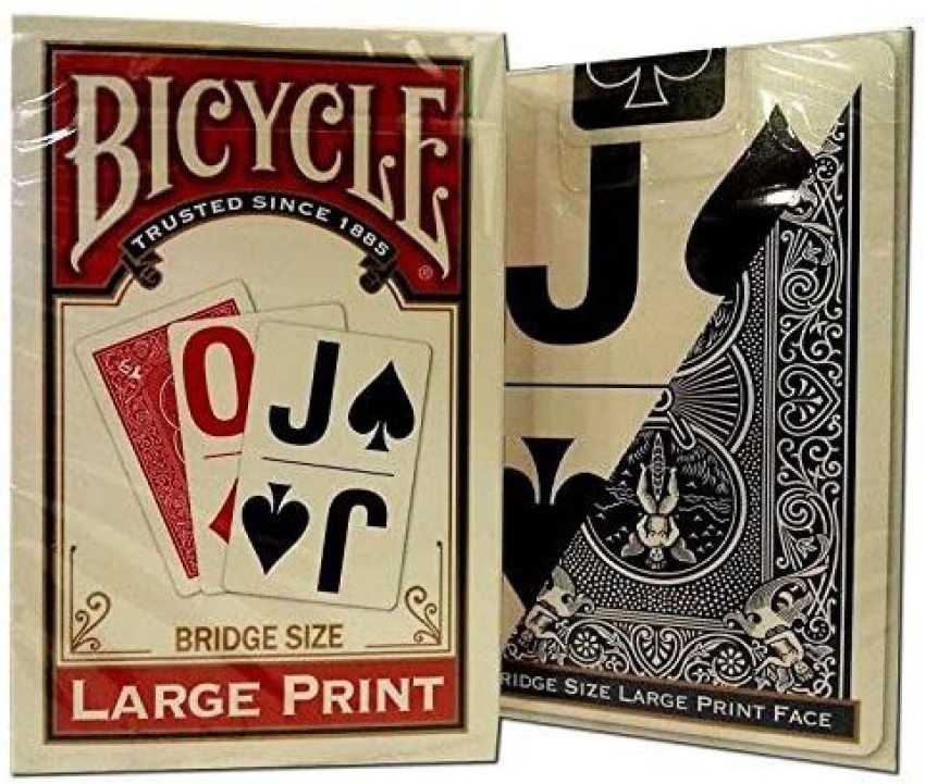 Bicycle playing best sale cards large print