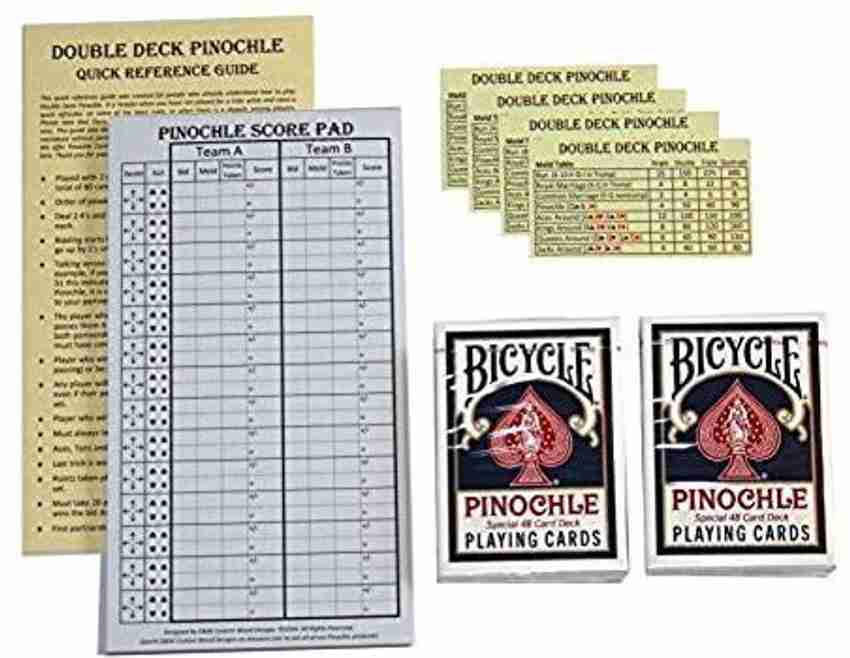 D W Custom Wood Designs Pinochle Score Pad Gift Set 40 Page