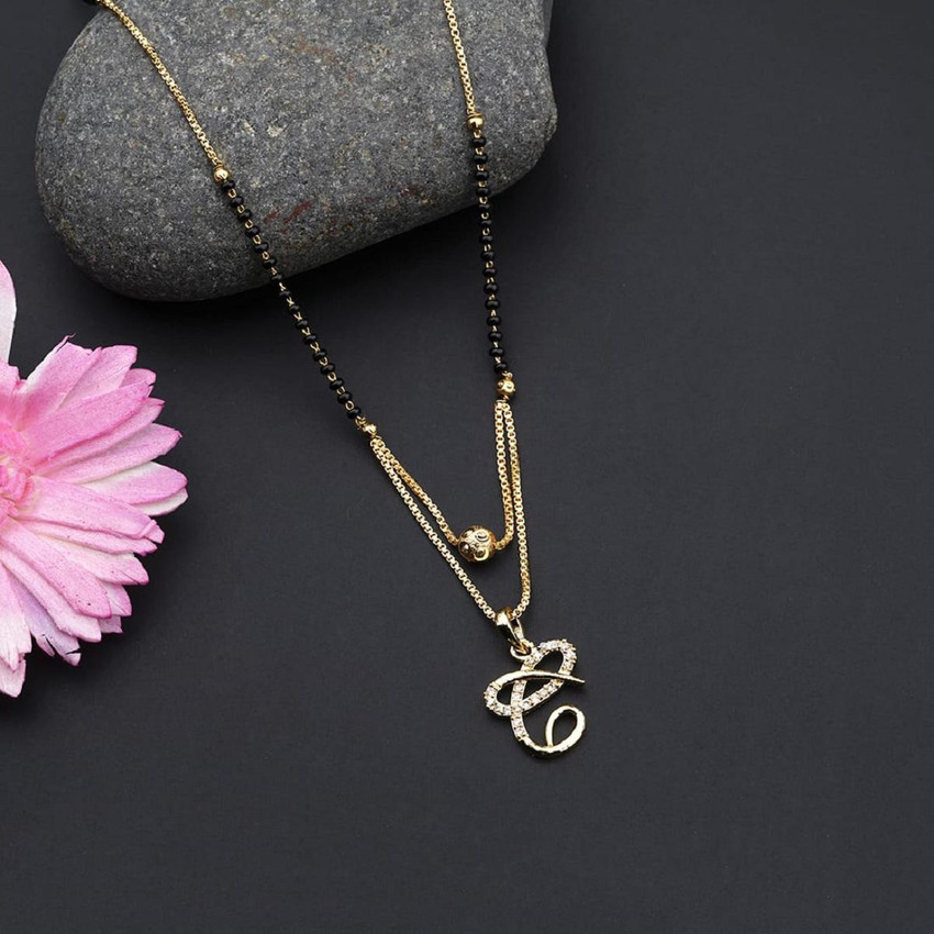 Vraj india C Letter Alphabet Name Gold Plated Pendant Locket For Girls Women Gold plated Alloy Design New Model 18 INCH Mangalsutras Alloy Mangalsutra Price in India Buy Vraj india C Letter Alphabet