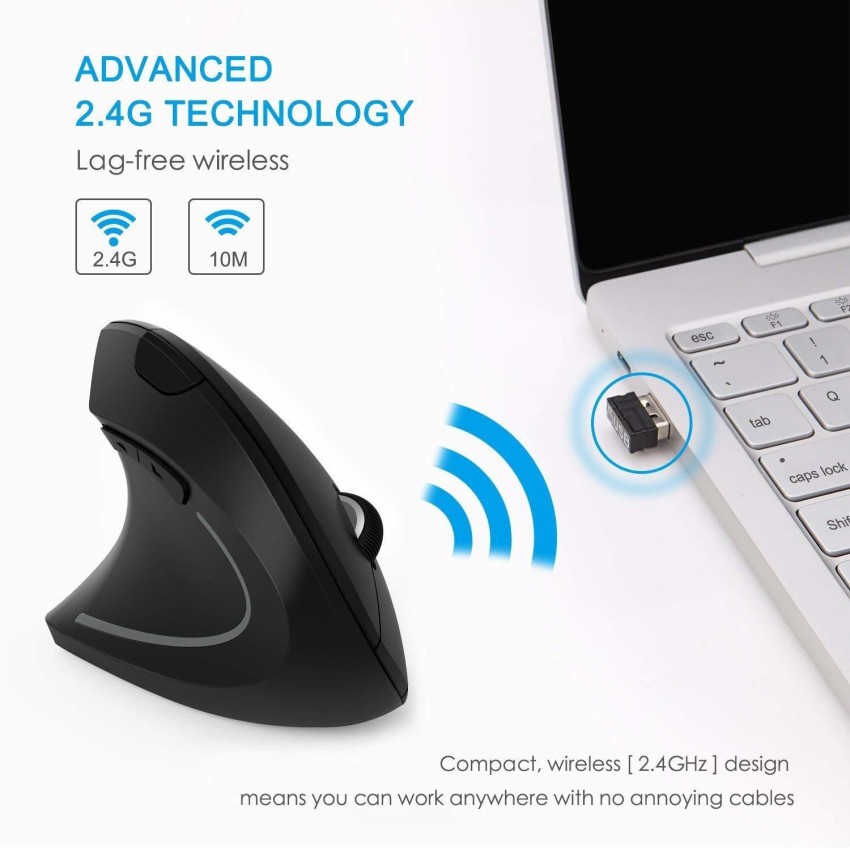 microware Ergonomic Mouse, Wireless Mouse 2.4ghz Optical Vertical Wireless  Mice : Left Handed Mouse, Wireless 2.4G USB Left Hand Ergonomic Vertical  Mouse, Less Noise - Wireless Optical Gaming Mouse - microware 