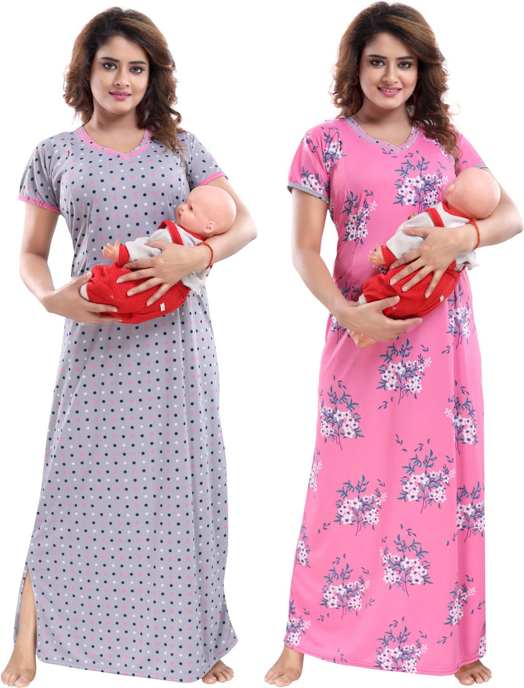 TUCUTE Women Maternity Nursing Nighty Buy TUCUTE Women Maternity