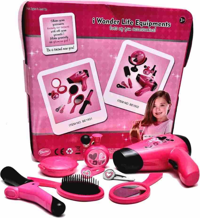 Rover Toys Play Beauty Set For Girls With Real Battery Hair Dryer