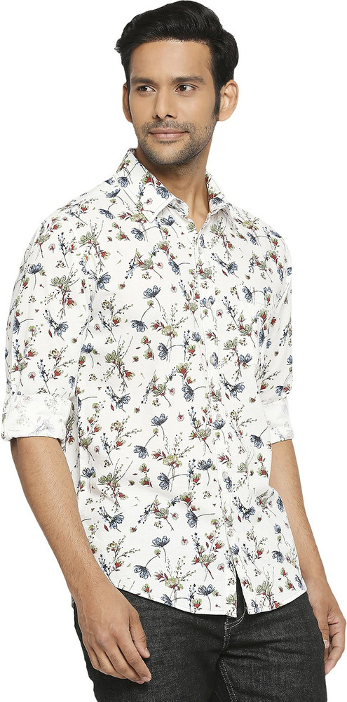 MUFTI Men Printed Casual White Shirt - Buy MUFTI Men Printed Casual White  Shirt Online at Best Prices in India | Flipkart.com