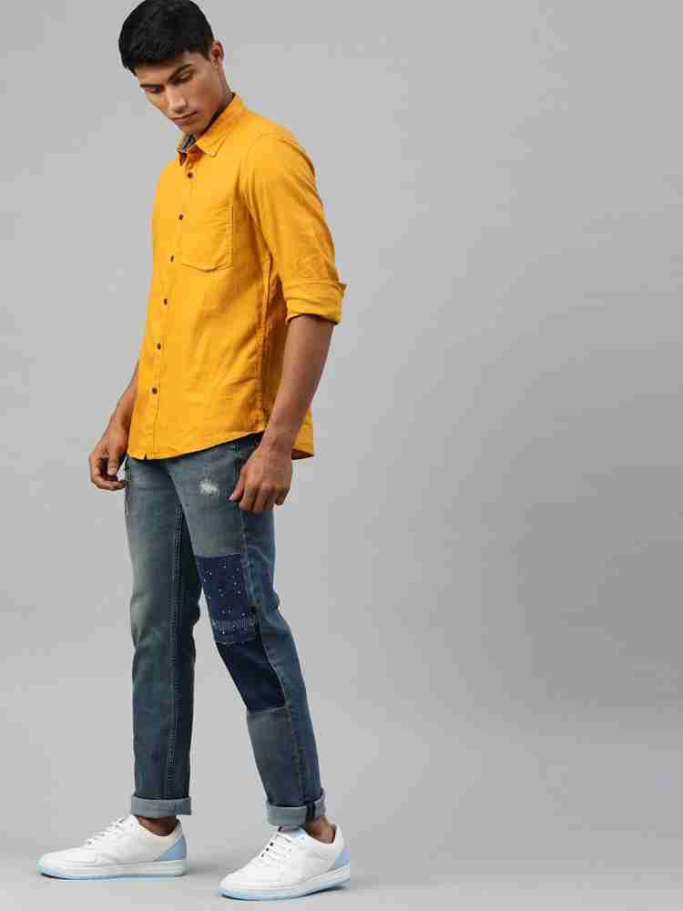 Yellow shirt clearance with jeans