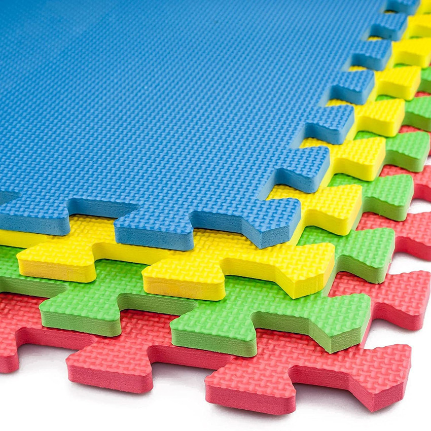 IRIS Interlocking Foam Floor Mat 24 sq ft Protective Flooring