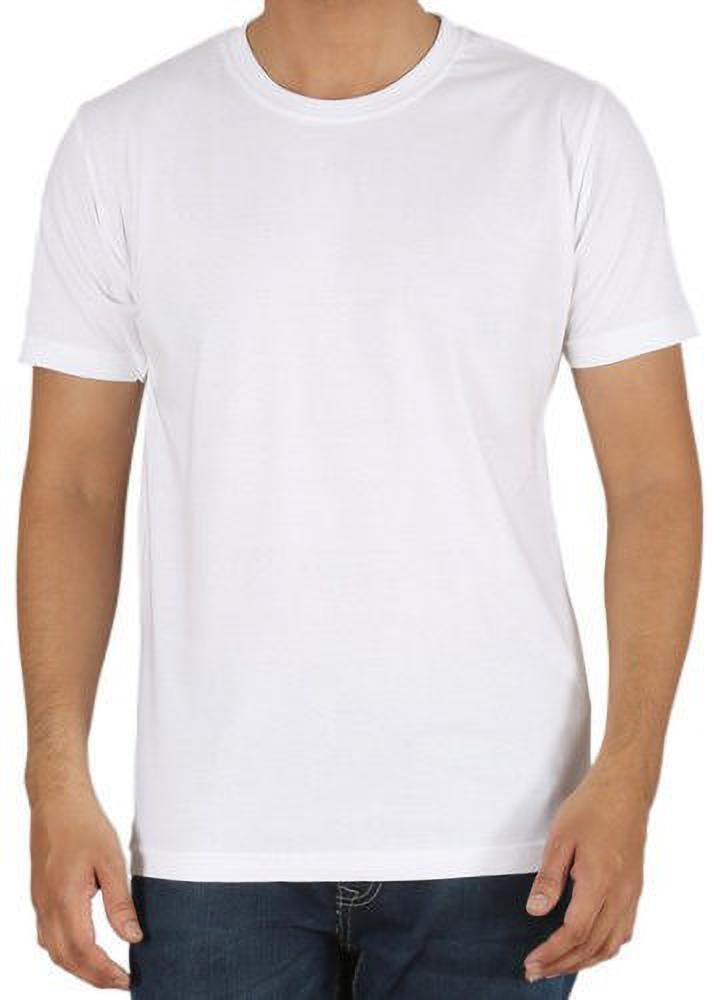 Nylon Solid Men Round Neck White T-Shirt - Buy Nylon Solid Men