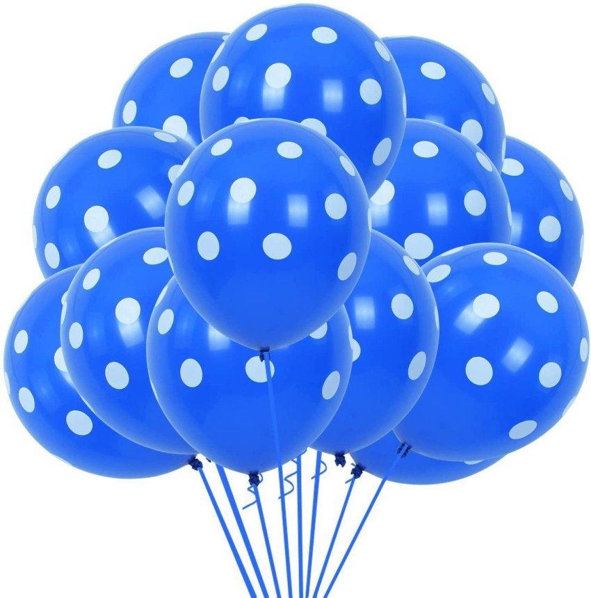 Flipkart.com | KSNAP Solid POLKA-BLUE-BALOON-PACK-50 Balloon - Balloon