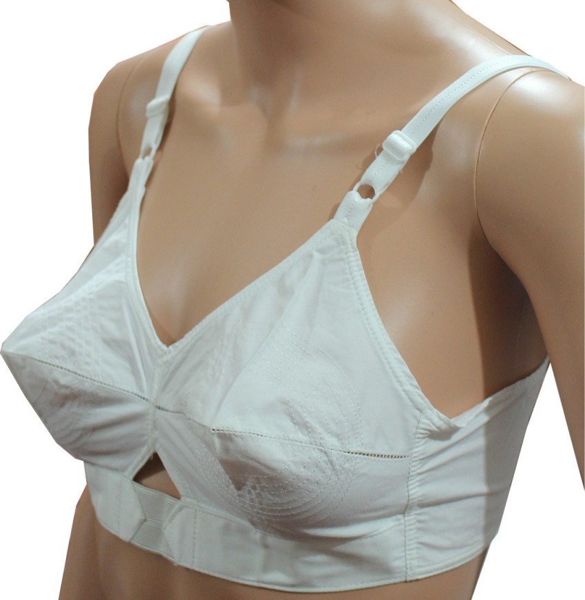Stitch print cotton bra