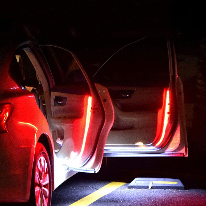 Car door shop safety lights