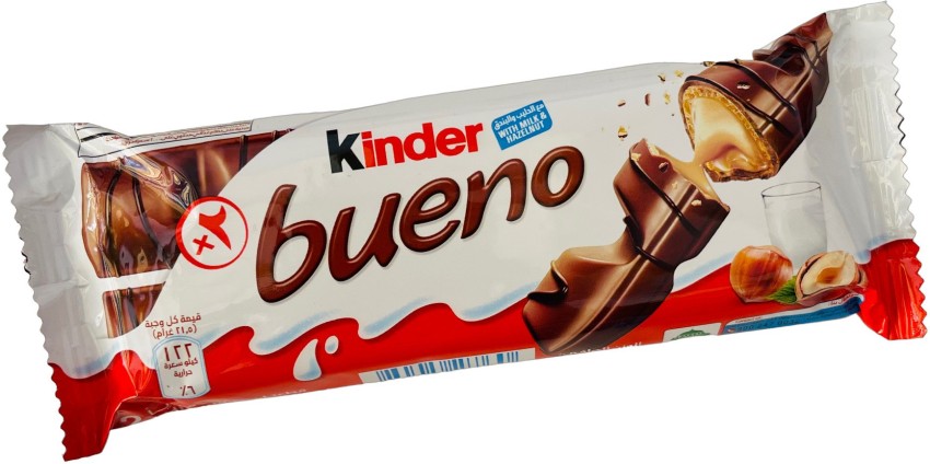 Kinder Bueno Milk Chocolate With Milk & Hazelnut 43g Bars Price in
