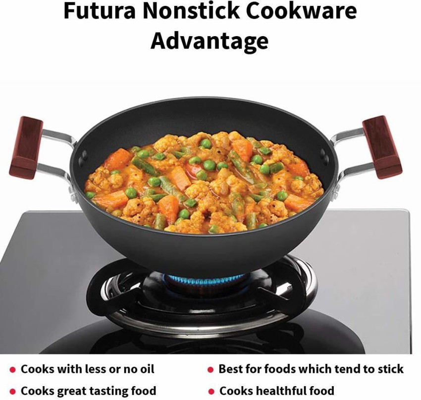  Hawkins Futura 2 Litre Cast Iron Kadhai, Naturally