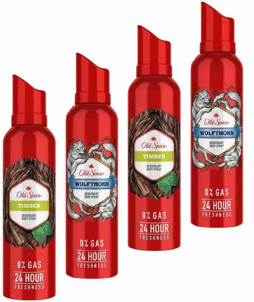 OLD SPICE 2 Timber 2 Wolfthorn Deodorant Each 115ml Body Spray
