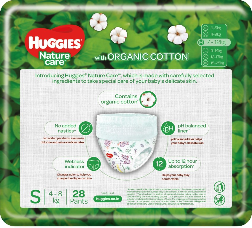 Huggies Nature Care Premium Baby Diaper Pants Made with 100