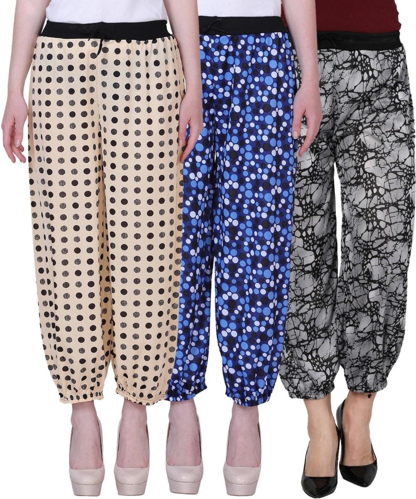 Luma Printed Poly Cotton Women Harem Pants - Buy Luma Printed Poly Cotton  Women Harem Pants Online at Best Prices in India