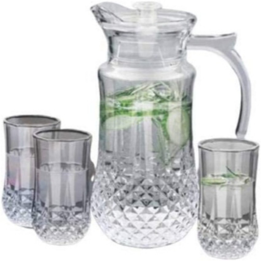 Jug - Glass Jug - Glass Jug with Lid 1.5Ltr - Transparent 1 pc