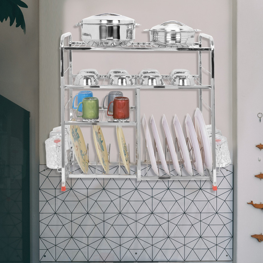 Wall hanging steel kitchen rack outlet