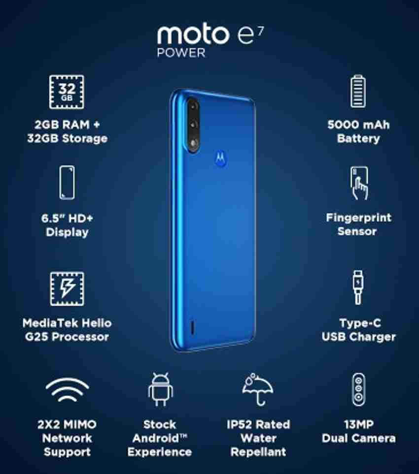 新品同様 SIMフリー moto e7 power タヒチブルー M111